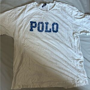 Vintage Polo Sport Ralph Lauren Logo Tee XL Black USA Flag